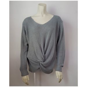 DEBUT KNIT KNOTTED SWEATER